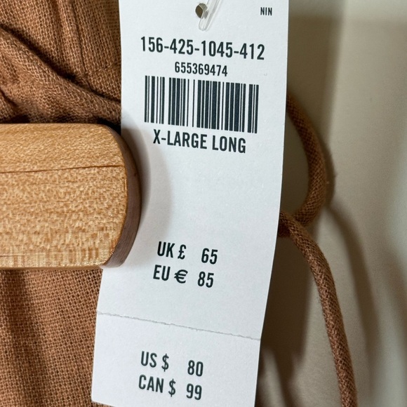 NWT Abercrombie & Fitch Brown Linen Classic Fit - Picture 7 of 8